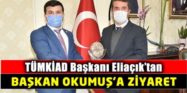 Başkan Eliaçık'tan Türkoğlu Belediye Başkanı Okumuş’a ziyaret