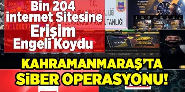 Kahramanmaraş'ta siber operasyonu!