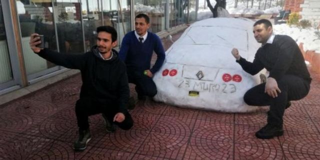 Elazığ’da, kardan arabasına 200 bin lira değer biçti
