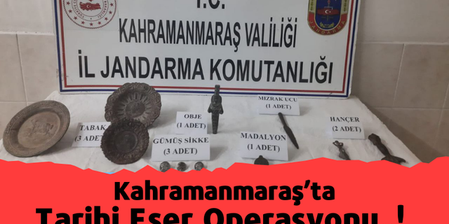 Kahramanmaraş’ta Tarihi Eser Operasyonunda 4 Kişi Gözaltına Alındı!