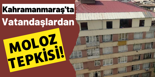 Kahramanmaraş'ta Vatandaşlar Tadilatta Olan Bir Apartmanın Üst Katından Moloz Atılmasına Tepki Gösterdi!