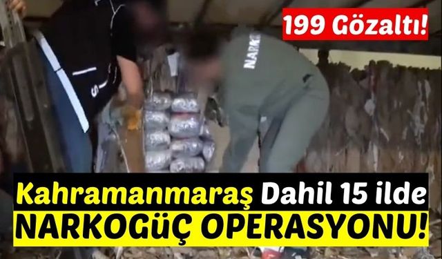 Kahramanmaraş'ta Jandarma Ve Polis Ekiplerinden Uyuşturucu Operasyonu!