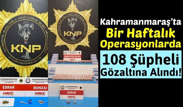 Kahramanmaraş'ta Suça Geçit Yok: 48 Kişi Tutuklandı!