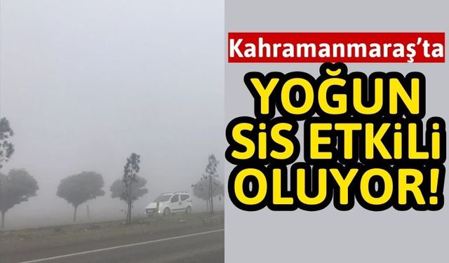 Kahramanmaraş'ta Yoğun Sis Etkili Oluyor!