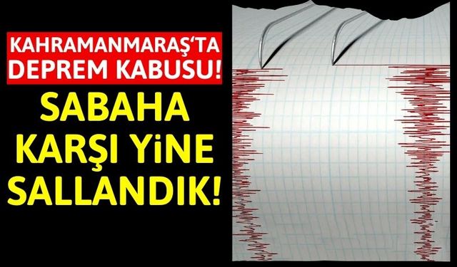 Kahramanmaraş'ta Yine Fırtına Yine Deprem!