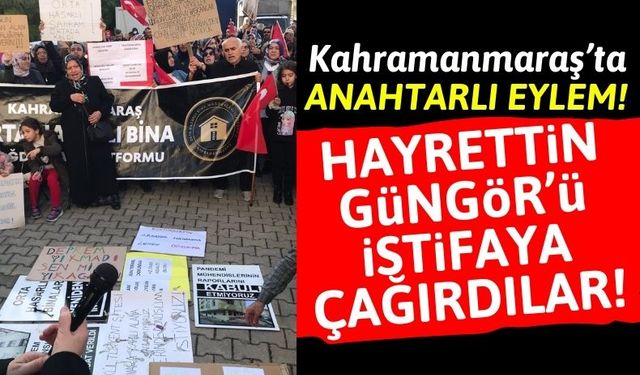 Kahramanmaraş'ta Deprem Mağdurları Anahtarları AKP'ye Bırakarak Eylem Yaptı!