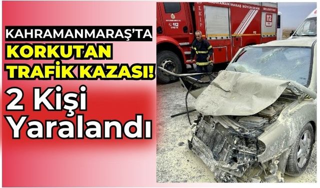 Kahramanmaraş'ta Yakıt Tankerine Çarpan Otomobil Alev Aldı!