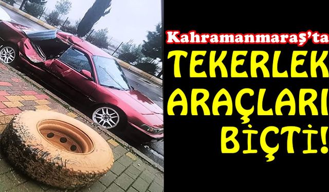 Kahramanmaraş'ta Lastik Kazası: 2 Otomobil Hasar Aldı!