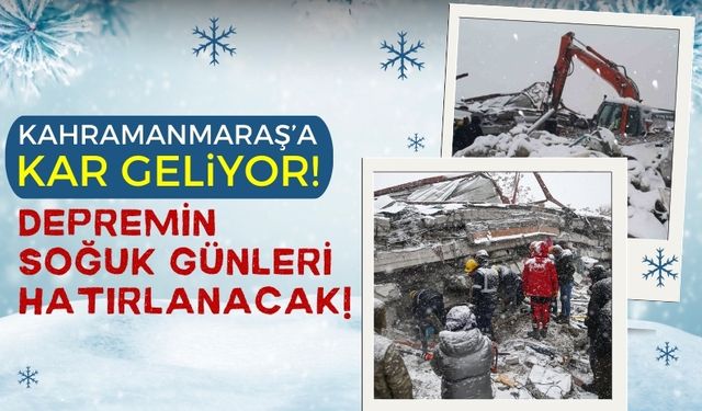 Hazırlıklı Olun! Kahramanmaraş'ta Kar Kapıya Dayandı!