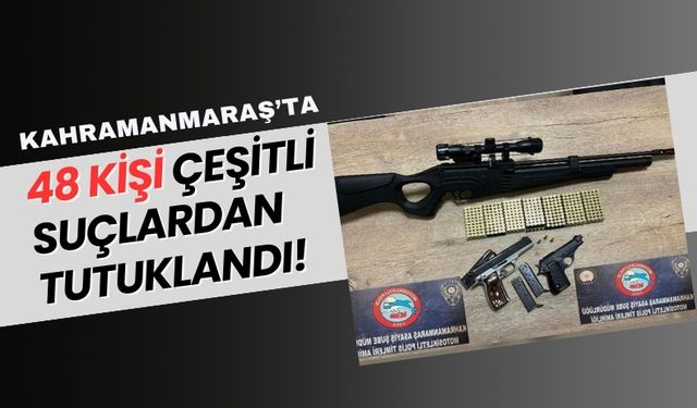 Kahramanmaraş'ta Polis Operasyonu: 48 Tutuklama