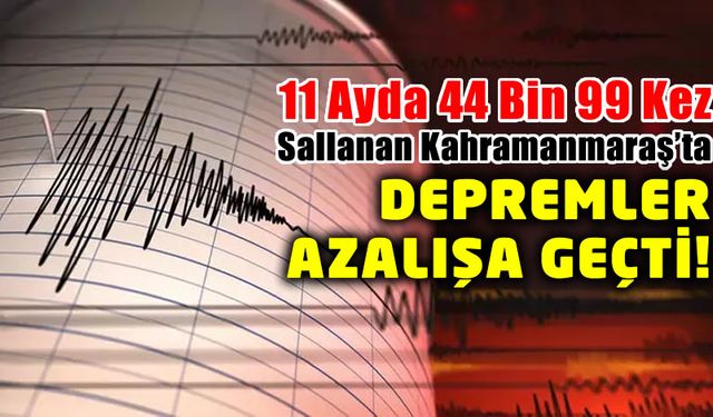 Kahramanmaraş'ta Artçı Depremler Azalma Eğiliminde!