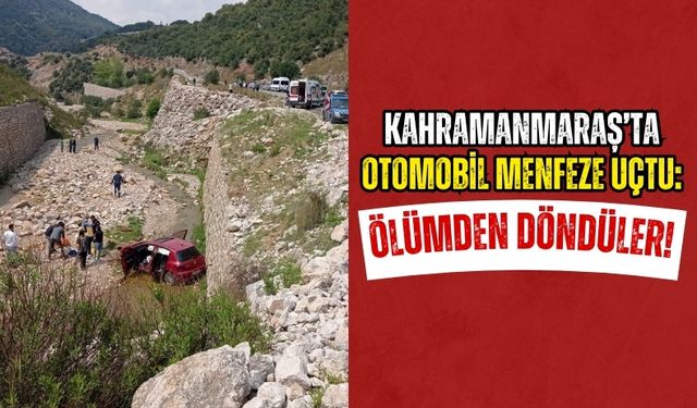 Kahramanmaraş'ta Menfeze Uçan Otomobilde 2 Kişi Yaralandı!