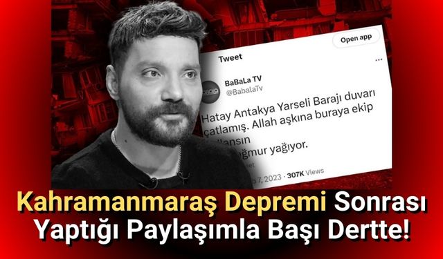 Oğuzhan Uğur'a 'Depremde Barajlar Çatladı' Paylaşımı Nedeniyle Hapis İstemi!