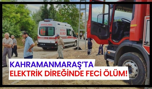 Kahramanmaraş'ta Elektrik Direğine Çıkan Kişi Akıma Kapılarak Can Verdi!