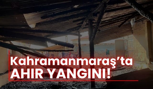 Kahramanmaraş Göksun’da Çıkan Yangın Ahırı Kül Etti!