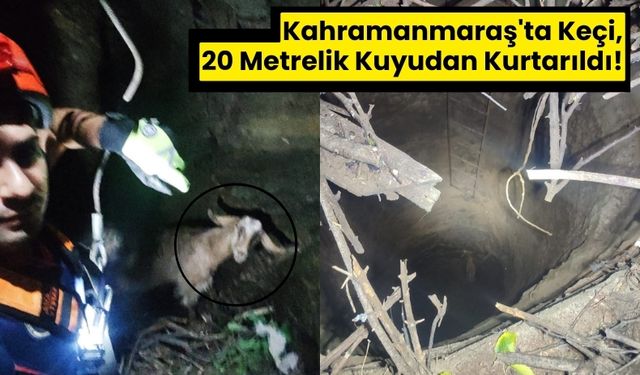 Kahramanmaraş İtfaiyesi Keçiyi Su Kuyusundan Kurtardı