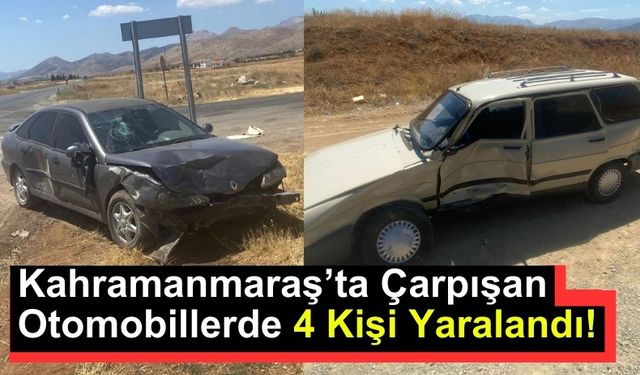 Kahramanmaraş Afşin'de Trafik Kazası: Çarpışan İki Araçta 4 Kişi Yaralandı!