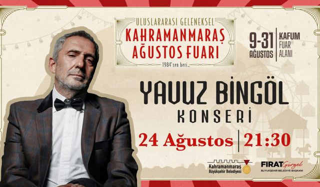 Yavuz Bingöl, Kahramanmaraş’ta Müzikseverlerle Buluşacak!