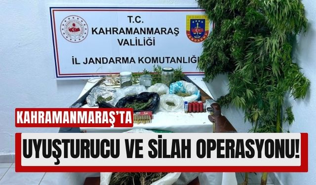 Kahramanmaraş’ta Jandarma Operasyonu: Uyuşturucu ve Silah Yüklü Evde Baskın!