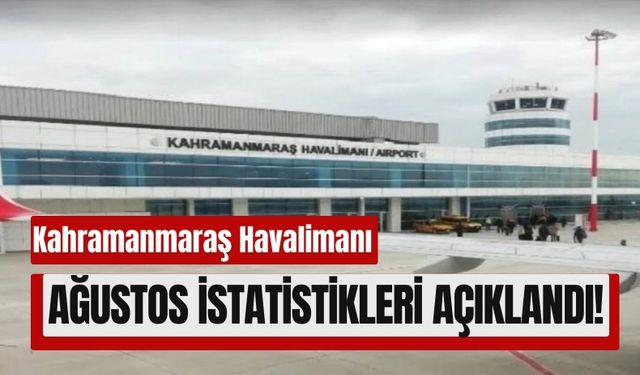 Kahramanmaraş Havalimanı Ağustos'ta 21.692 Yolcuyu Ağırladı