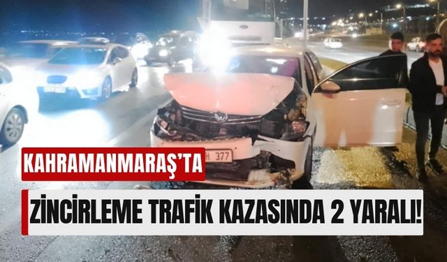 Kahramanmaraş’ta Beton Mikseri ile İki Otomobilin Karıştığı Kazada İki Yaralı!