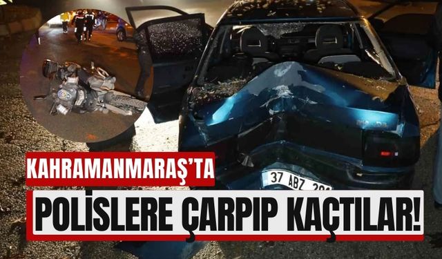 Kahramanmaraş'ta Yunus Polislerine Çarpan Araç Kaçtı!