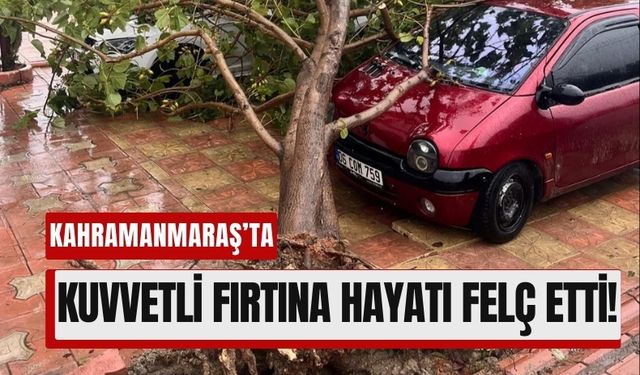 Kahramanmaraş'ın İlçelerinde Kar, Merkezde Fırtına Hayatı Felç Etti!