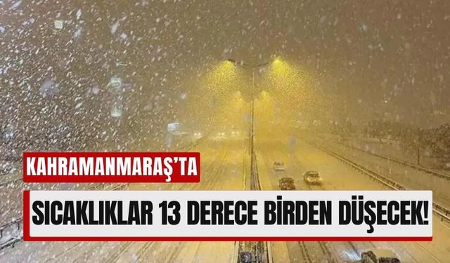 Kahramanmaraş'ta Kış Bastırıyor, Kar Yağışı Geliyor!