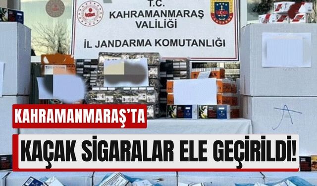 Kahramanmaraş'ta Bin 613 Paket Kaçak Sigara Yakalandı!