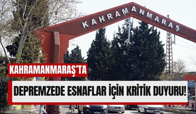 Kahramanmaraş’ta Depremzedeler İçin Küçük Sanayi Sitesi Projesi