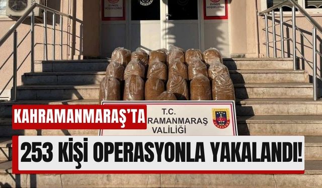 Kahramanmaraş'ta Jandarma Operasyonları: 253 Gözaltı!