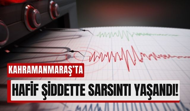 Kahramanmaraş’ta Deprem: 3 Büyüklüğünde Sarsıntı Hissedildi!