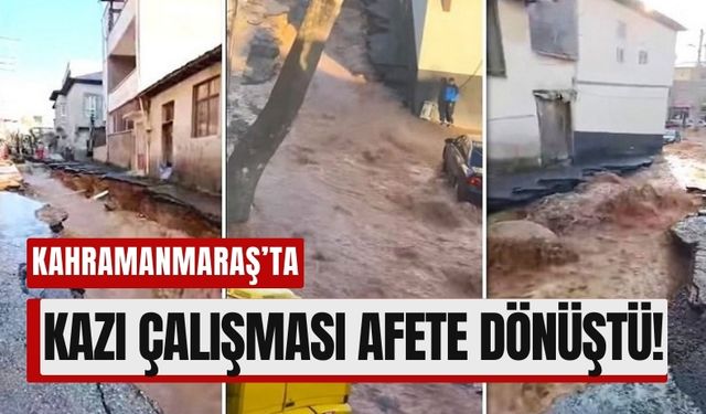 Kahramanmaraş’ta Büyük Su Taşkını! İş Yerleri ve Araçlar Zarar Gördü