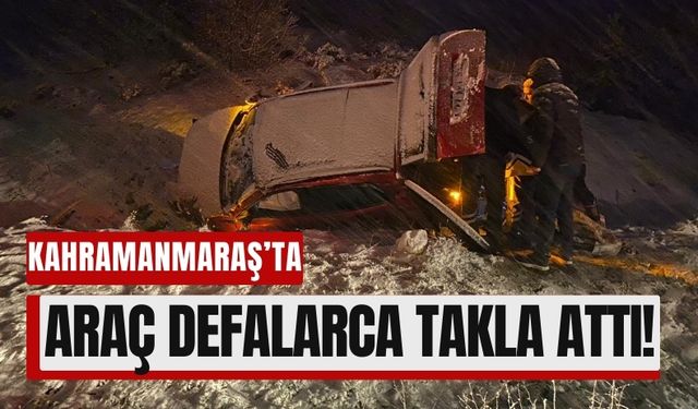 Kahramanmaraş’ta Karlı Yolda Feci Kaza: 2 Yaralı!