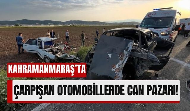 Kahramanmaraş’ta  Araçlar Kafa Kafaya Çarpıştı: 6 Yaralı!
