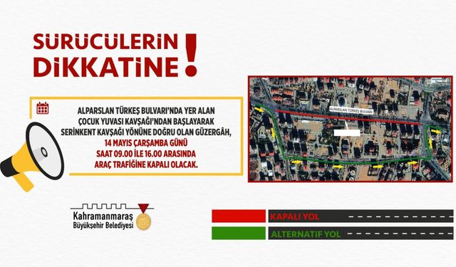 Kahramanmaraş’ta 7 Saatlik Trafik Kapanışı!