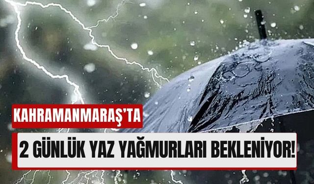 Bunaltan Sıcaklar Gidiyor, Kahramanmaraş’a Yağmur Sürprizi!