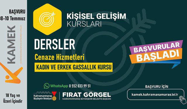 Kahramanmaraş'ta Gassallık Kursu Kayıtları Başladı
