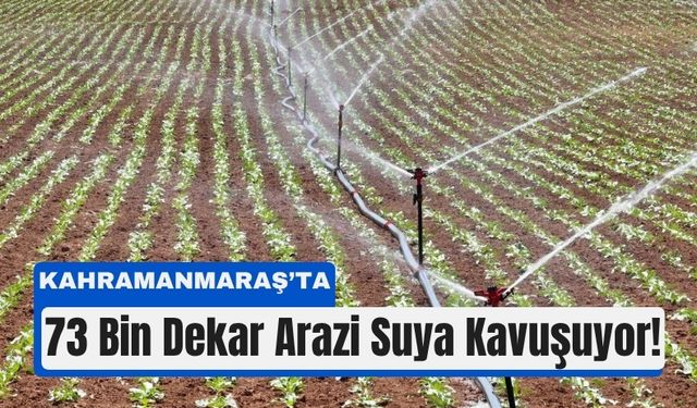 627 Milyon TL'lik Kazanç Bekleniyor: Kahramanmaraş'ta Dev Sulama Hamlesi