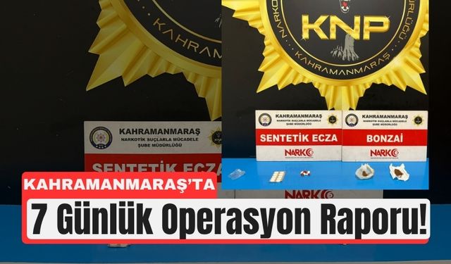 Kahramanmaraş’ta Operasyonlarda Binlerce Hap Yakalandı!