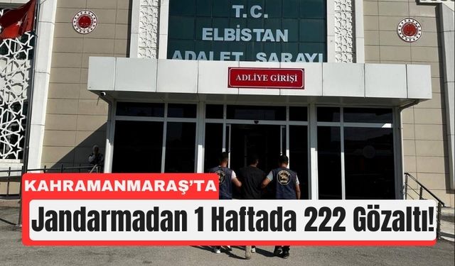Kahramanmaraş'ta 222 Şüpheli Adalete Teslim Edildi!