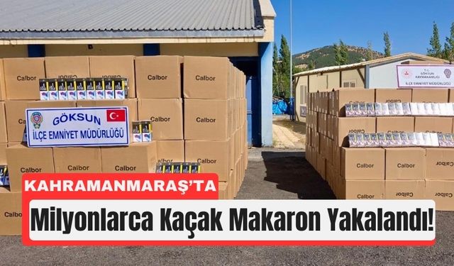 Kahramanmaraş’ta 6 Milyon Kaçak Makaron Ele Geçirildi