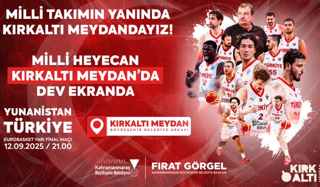Kahramanmaraş’ta Basketbol Coşkusu Dev Ekranda Yaşanacak