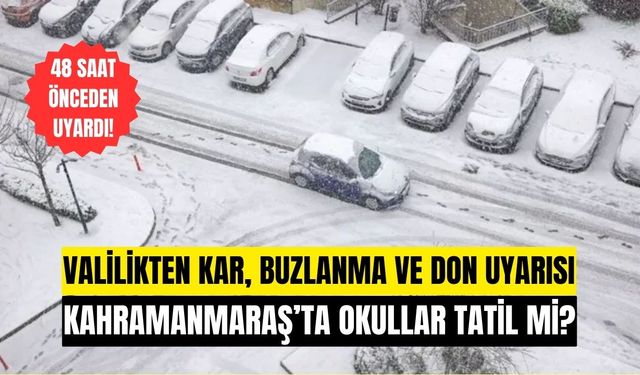 31 Aralık Çarşamba Kahramanmaraş'ta okullar tatil mi? Valilikten çok önemli açıklama