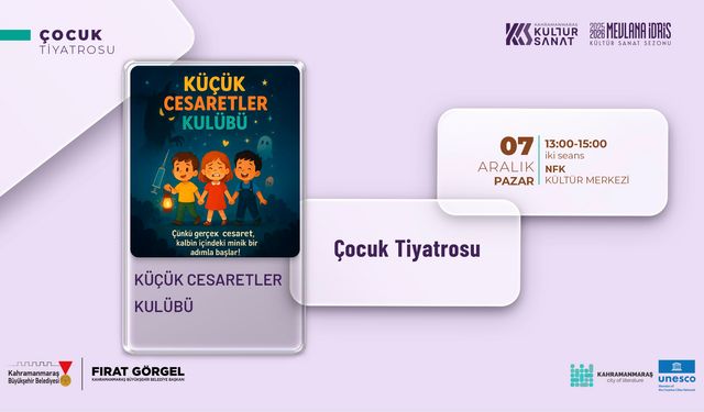 Kahramanmaraş'ta 'Küçük Cesaretler Kulübü' Miniklerle Buluşuyor