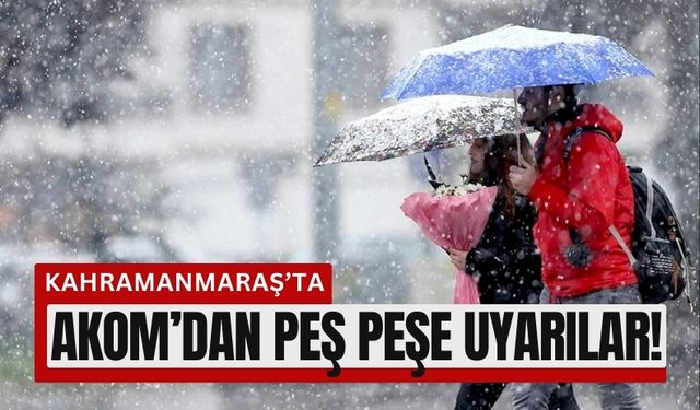 Kahramanmaraş İçin Şiddetli Yağış ve Kar Alarmı!