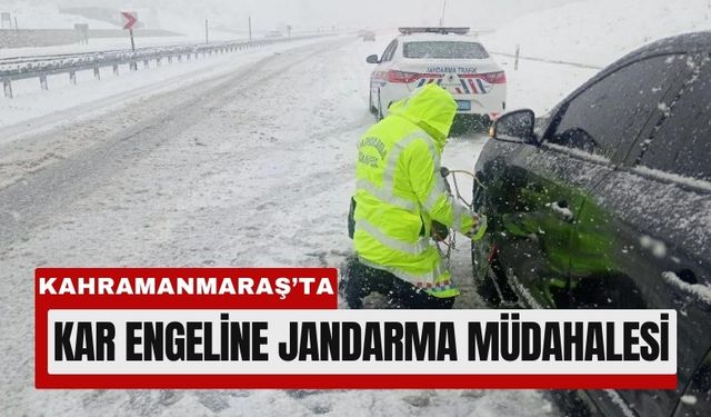 Kahramanmaraş’ta Yoğun Kar, Sürücüleri Yolda Bıraktı!