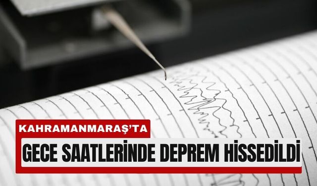 Kahramanmaraş’ta 3.1’lik Sarsıntı Yaşandı!