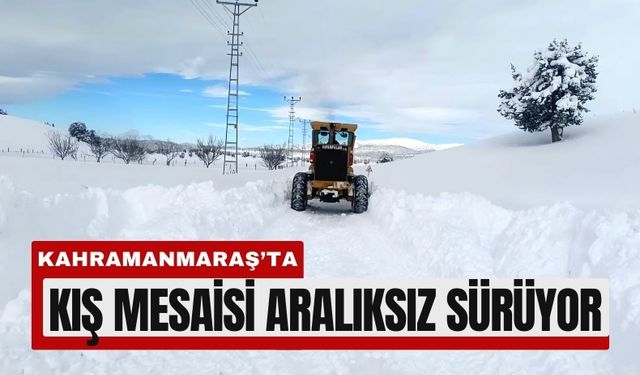 Kahramanmaraş'ta İlçelerde ve Kırsalda Kar Seferberliği