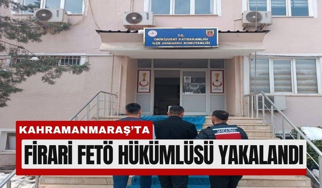 Kahramanmaraş'ta Firari Hükümlü Jandarmadan Kaçamadı
